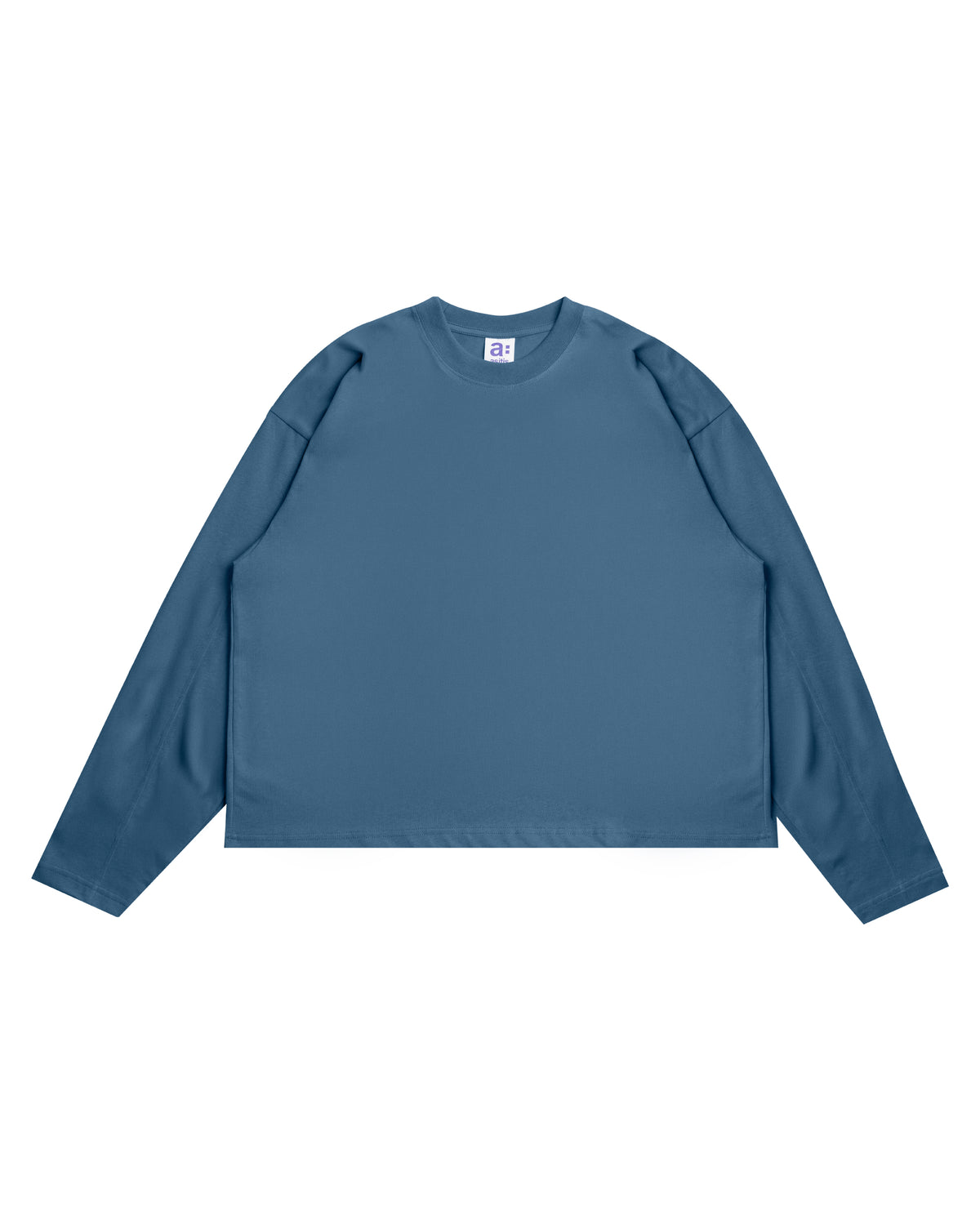 As Boxy L/S Tee Steel Blue