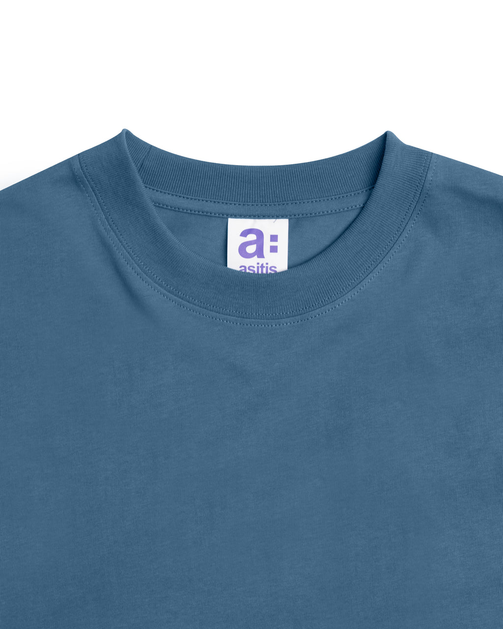As Boxy L/S Tee Steel Blue