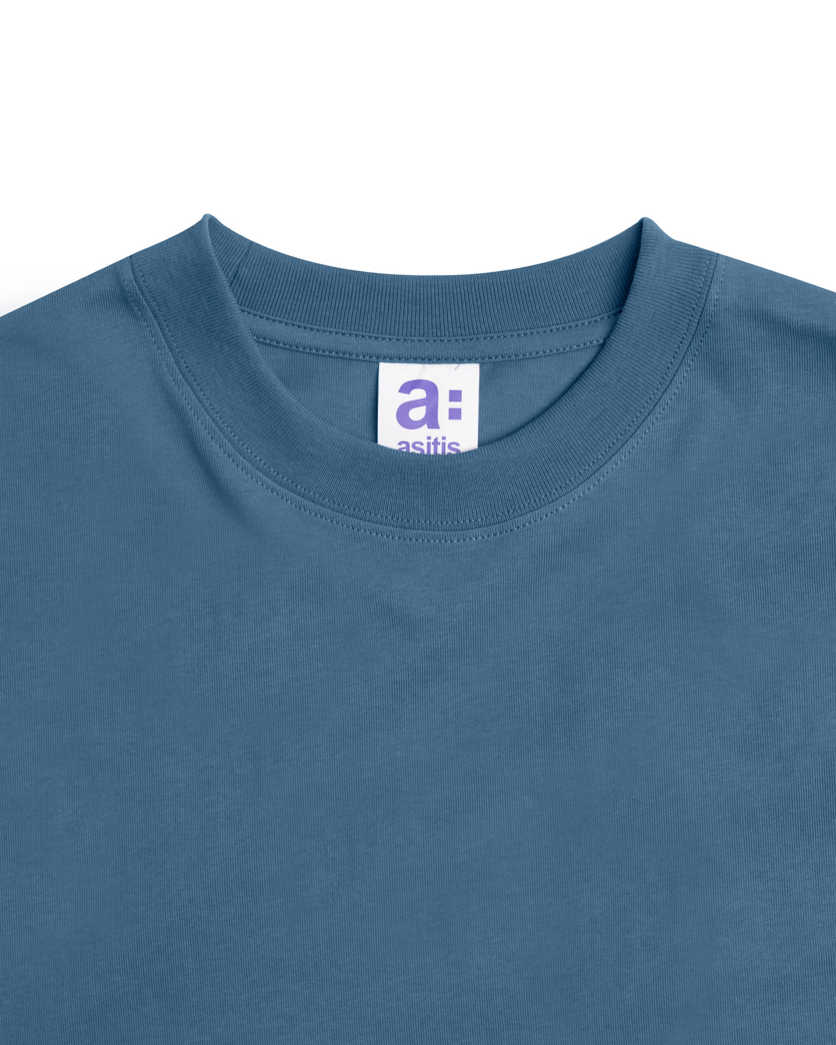 As Boxy L/S Tee Steel Blue