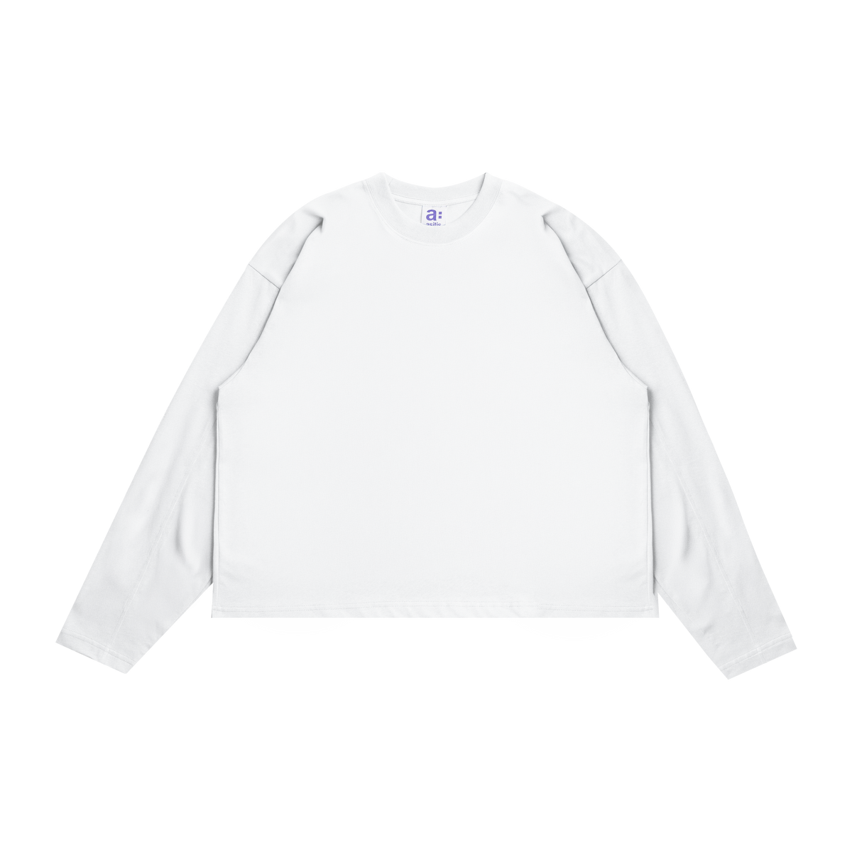 As Boxy L/S Tee Steel White